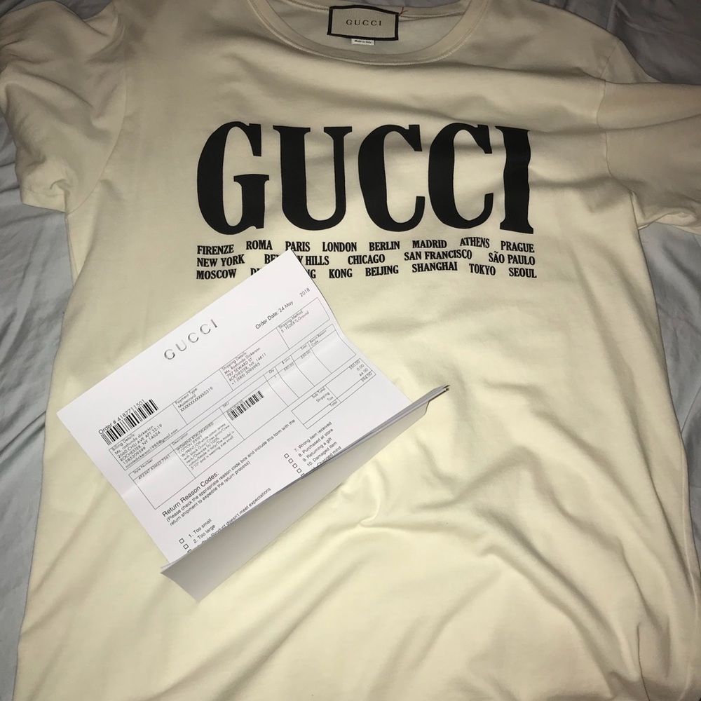 Authentic Gucci oversized t-shirt